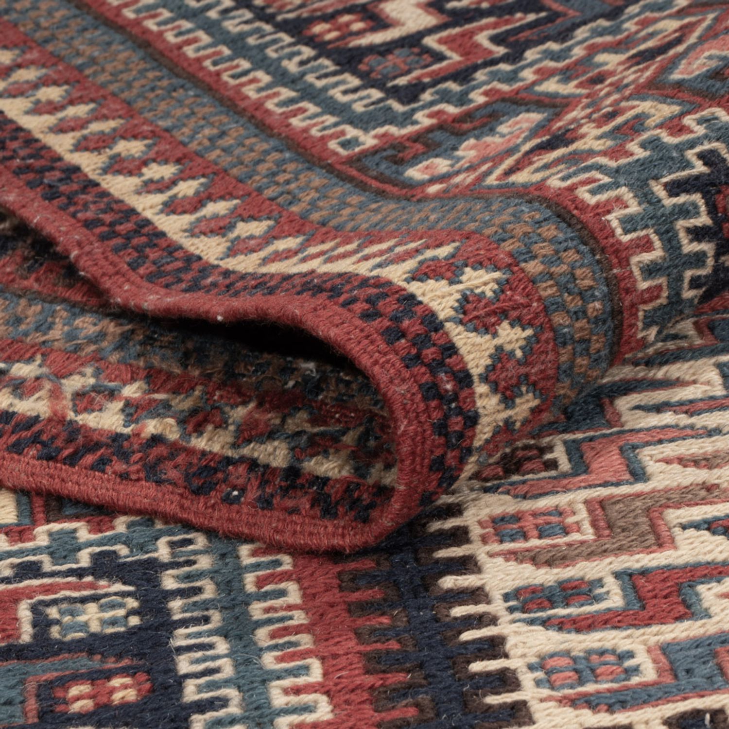 Kelim Rug - Oriental - Soumak - 223 x 156 cm - dark beige