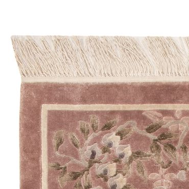 Silk Rug - Chinese Silk - 123 x 62 cm - beige
