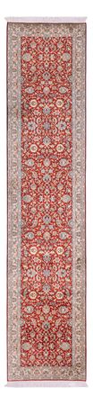 Runner Silk Rug - Kashmir Silk - 363 x 79 cm - red
