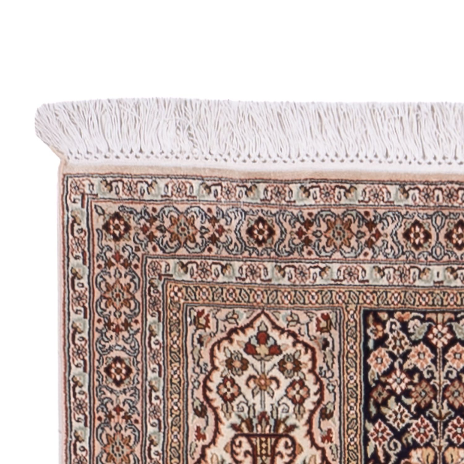 Runner Silk Rug - Kashmir Silk - 304 x 79 cm - dark beige