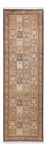 Runner Silk Rug - Kashmir Silk - 280 x 77 cm - dark beige