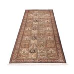 Runner Silk Rug - Kashmir Silk - 280 x 77 cm - dark beige