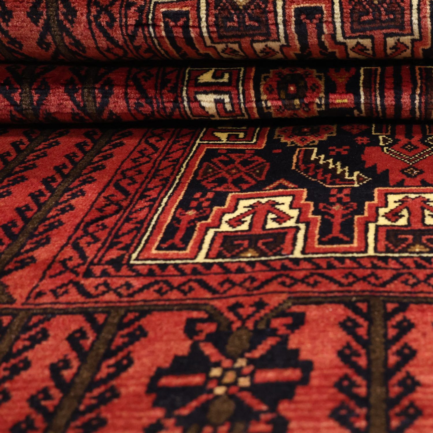 Runner Belutsch Rug - 195 x 100 cm - dark red