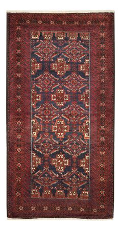 Belutsch Rug - 192 x 105 cm - dark red