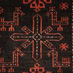 Runner Belutsch Rug - 197 x 105 cm - dark red