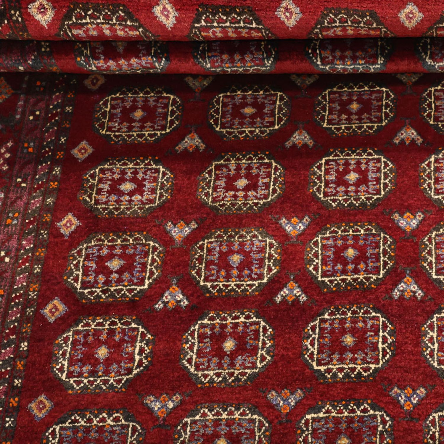 Runner Belutsch Rug - 193 x 108 cm - dark red