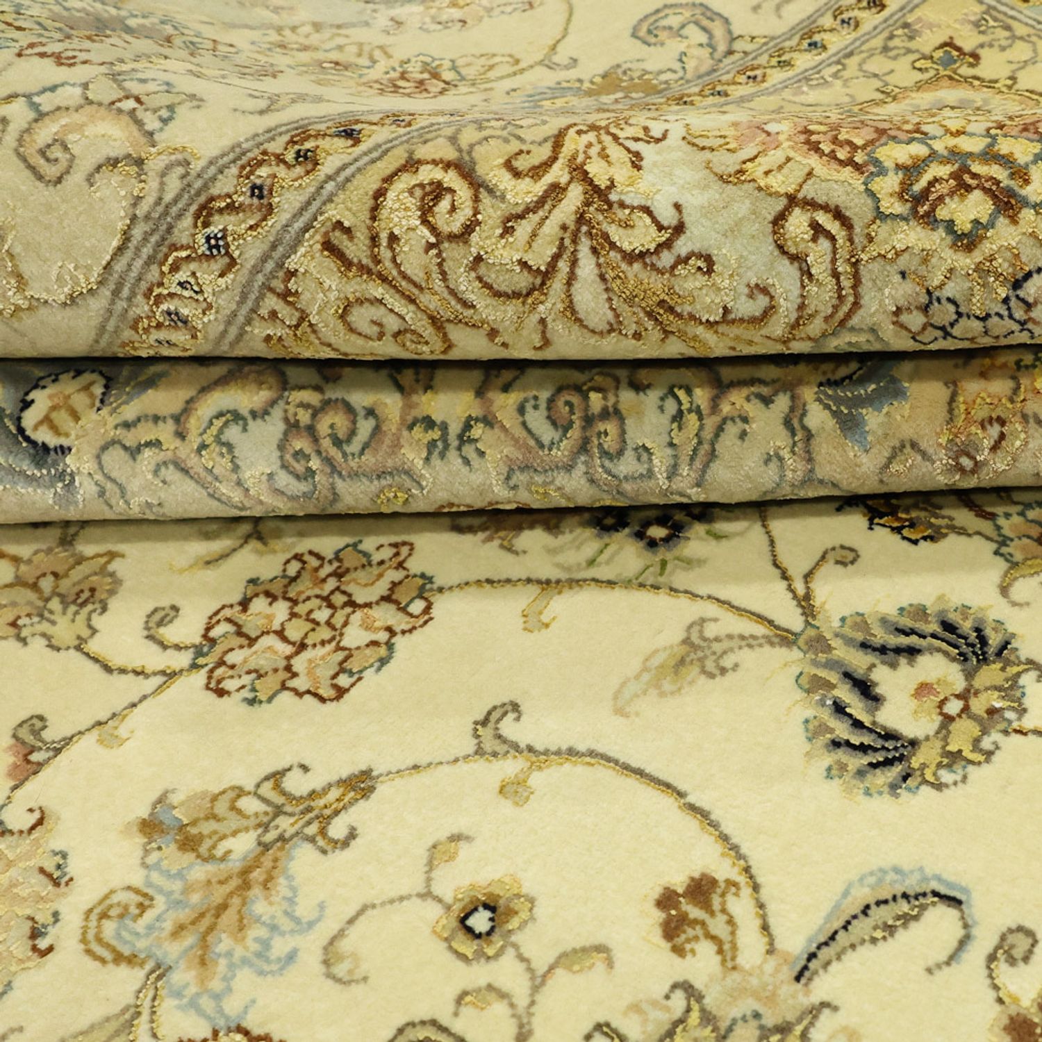 Perser Rug - Tabriz - Premium - Silk Warp - 206 x 145 cm - beige