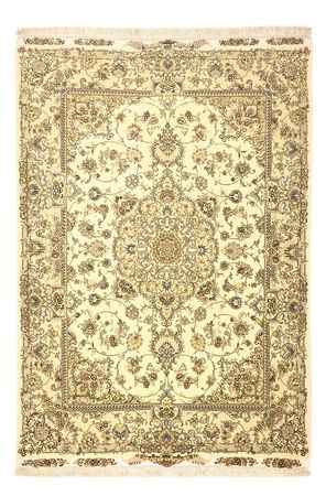 Perser Rug - Tabriz - Premium - Silk Warp - 206 x 145 cm - beige