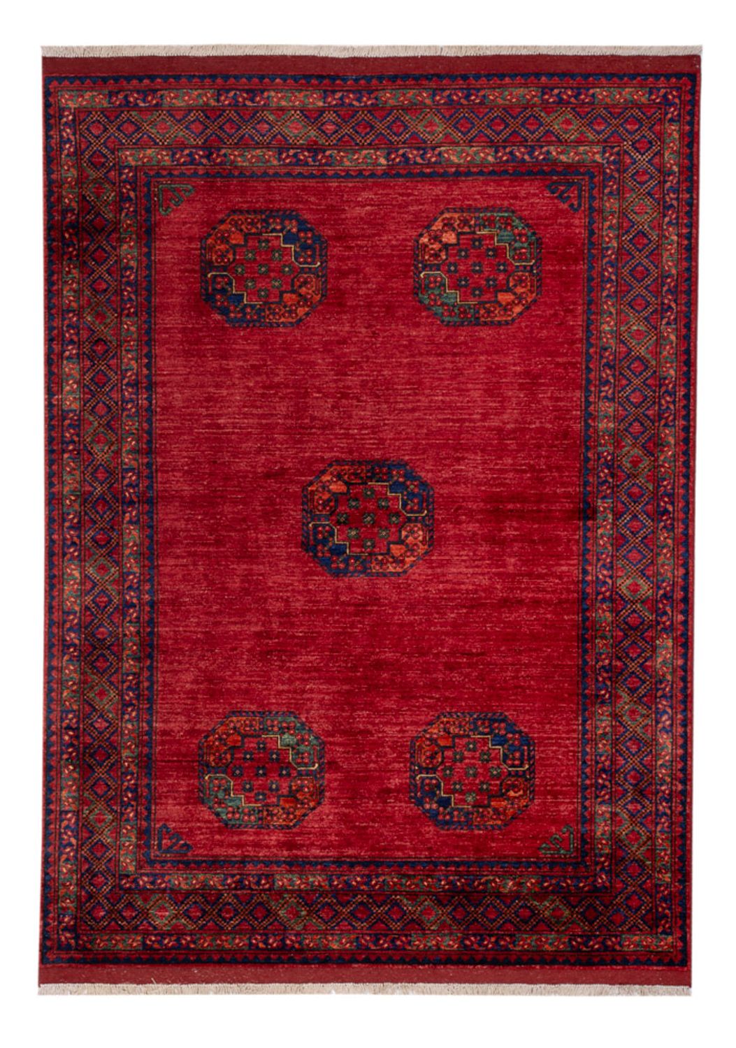 Afghan Rug - Kunduz - 242 x 175 cm - red