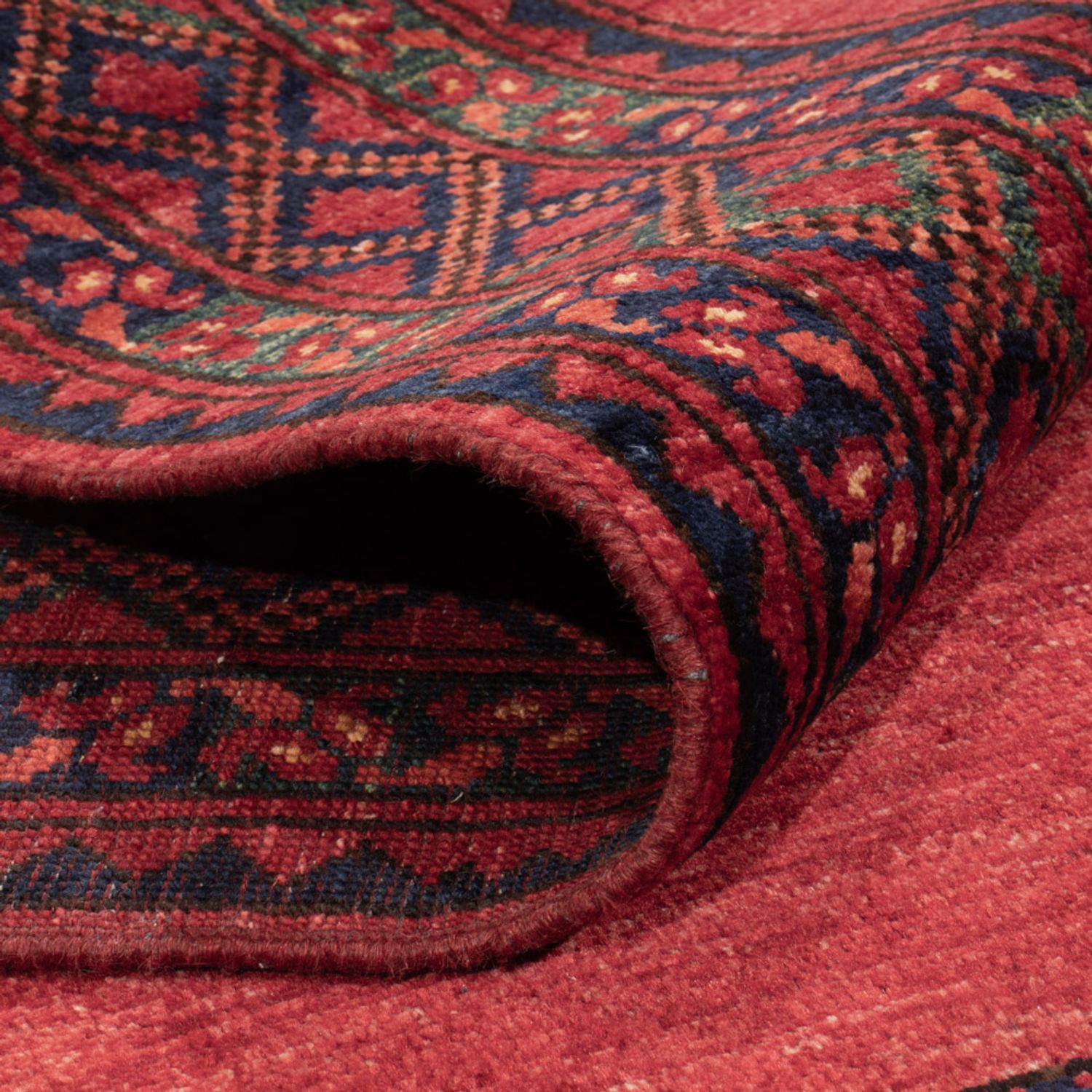 Afghan Rug - Kunduz - 242 x 175 cm - red