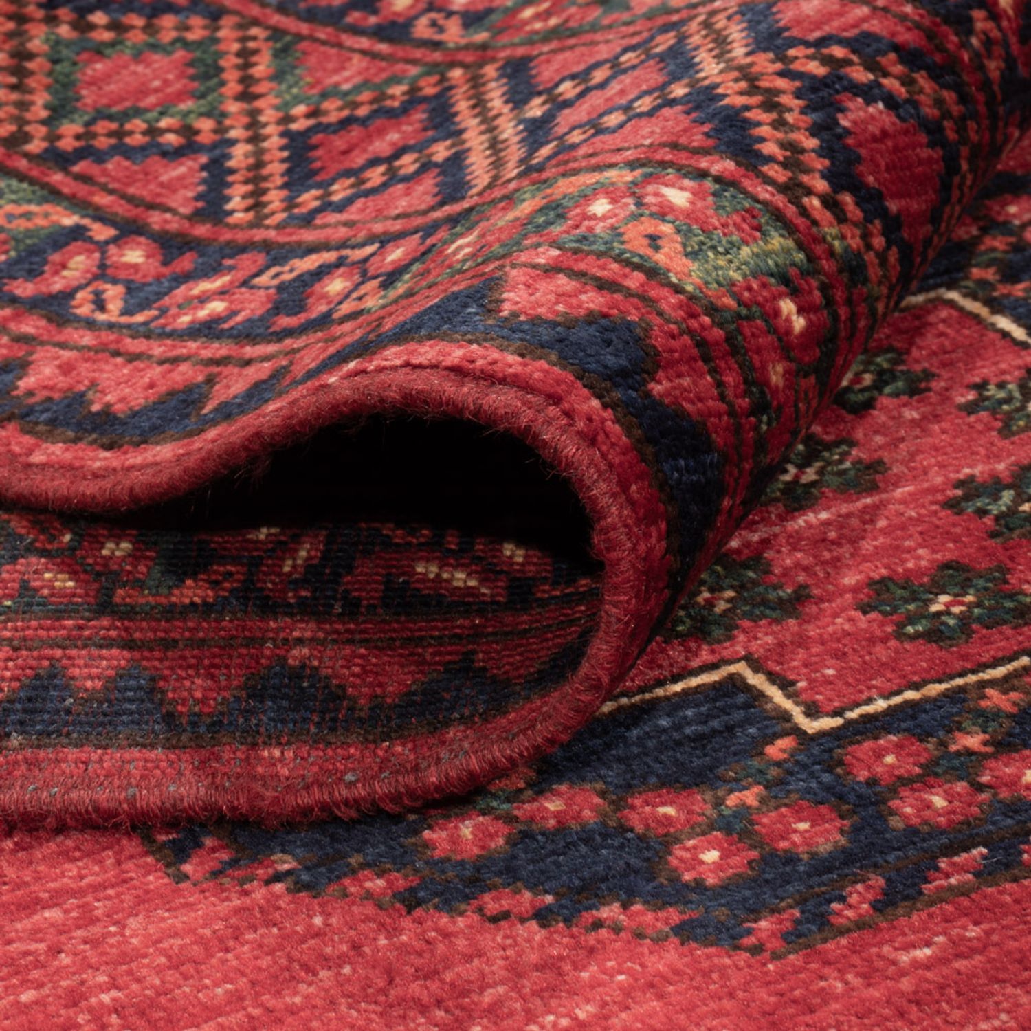 Afghan Rug - Kunduz - 242 x 175 cm - red
