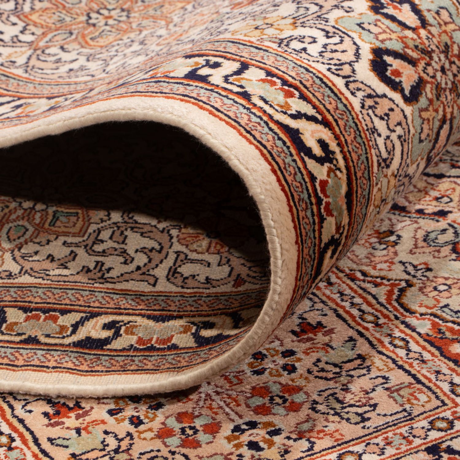 Silk Rug - Kashmir Silk - 304 x 246 cm - sand