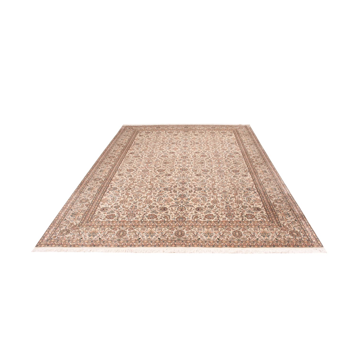 Silk Rug - Kashmir Silk - 326 x 216 cm - dark beige