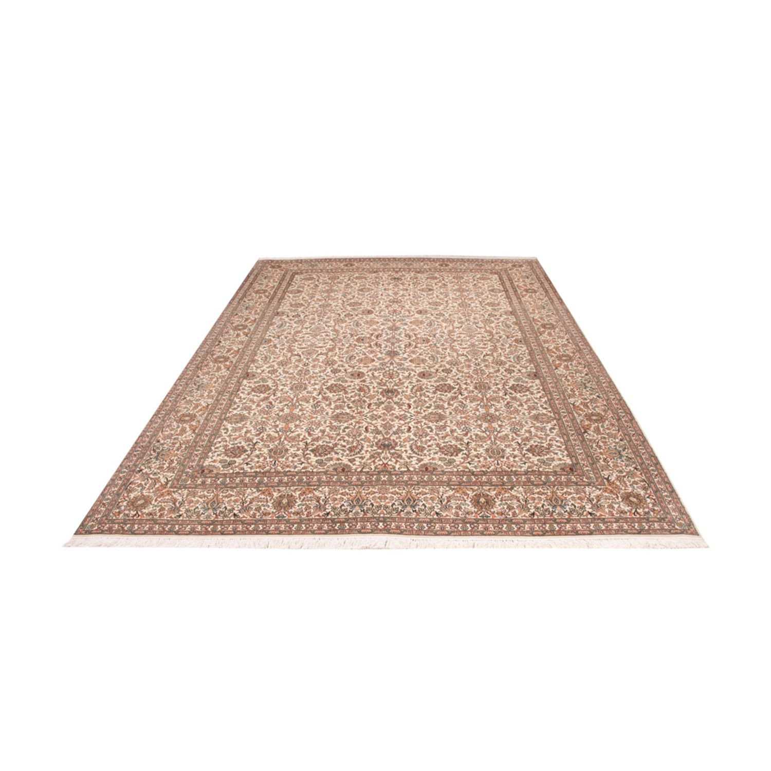 Silk Rug - Kashmir Silk - 318 x 216 cm - dark beige