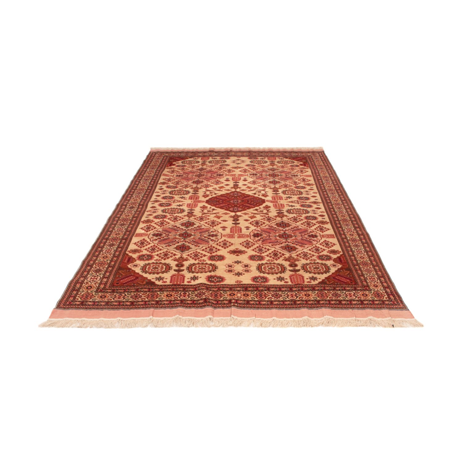 Silk Rug - Afghan Silk - 288 x 217 cm - light red