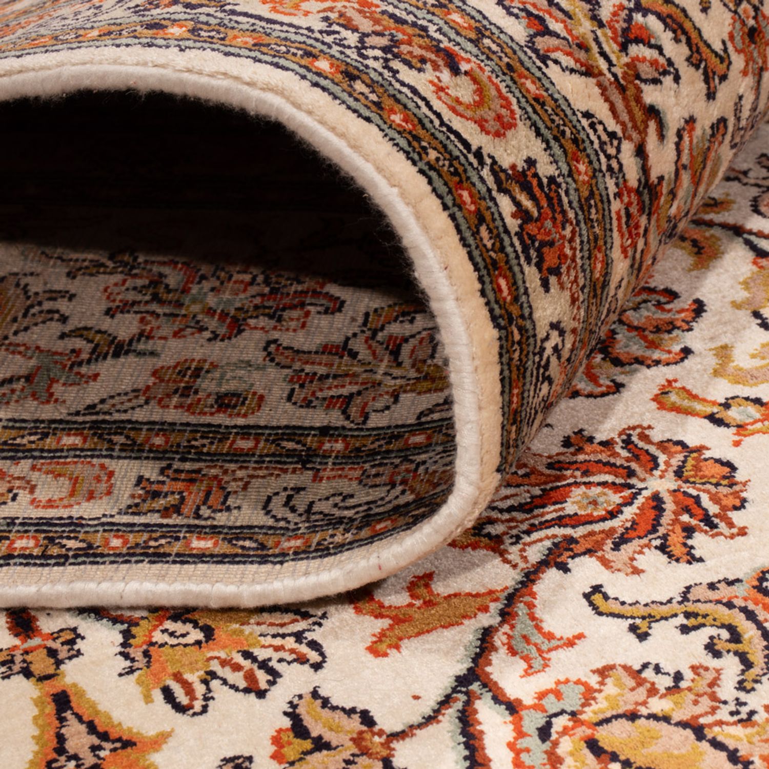 Silk Rug - Kashmir Silk - 305 x 213 cm - sand