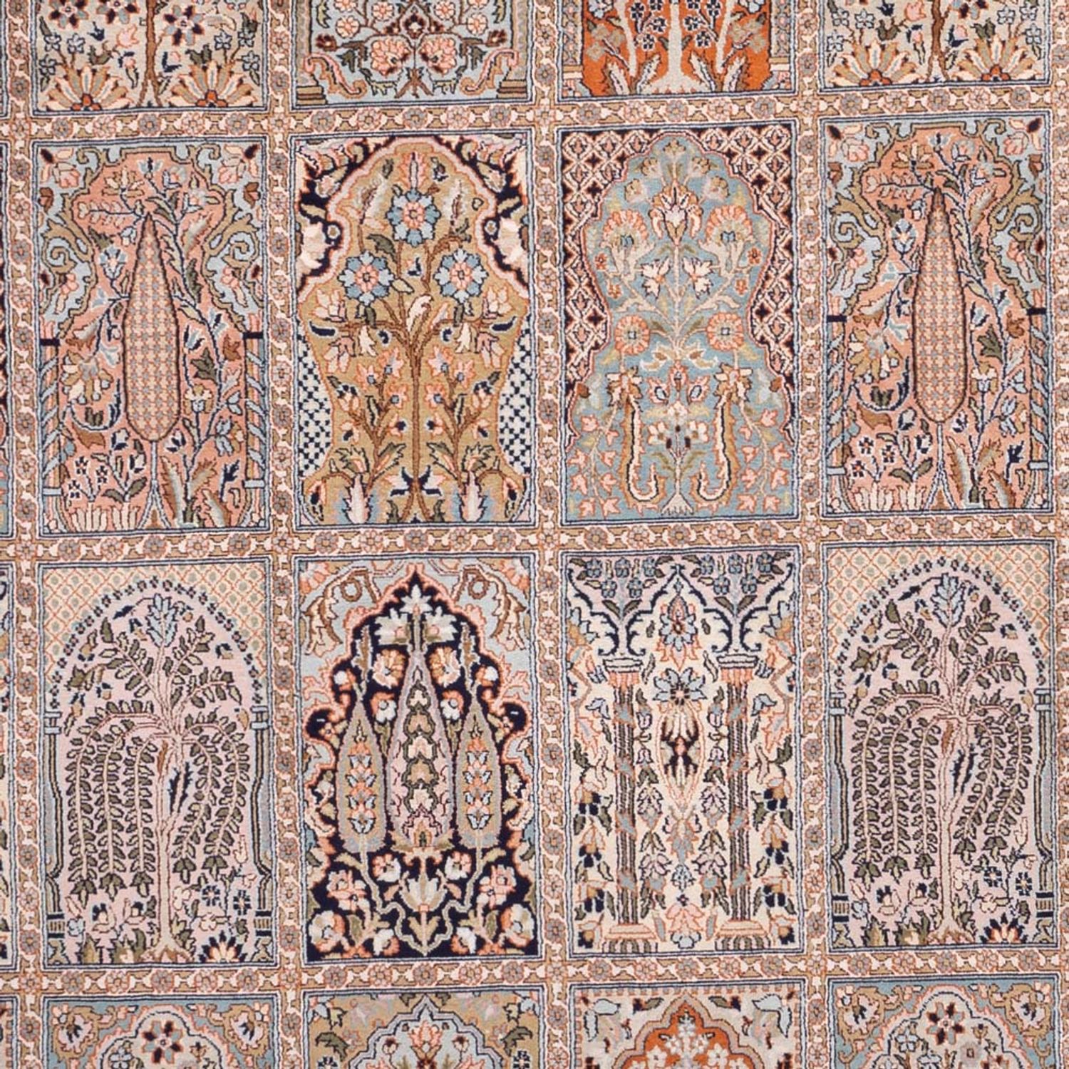 Silk Rug - Kashmir Silk - 317 x 221 cm - dark beige