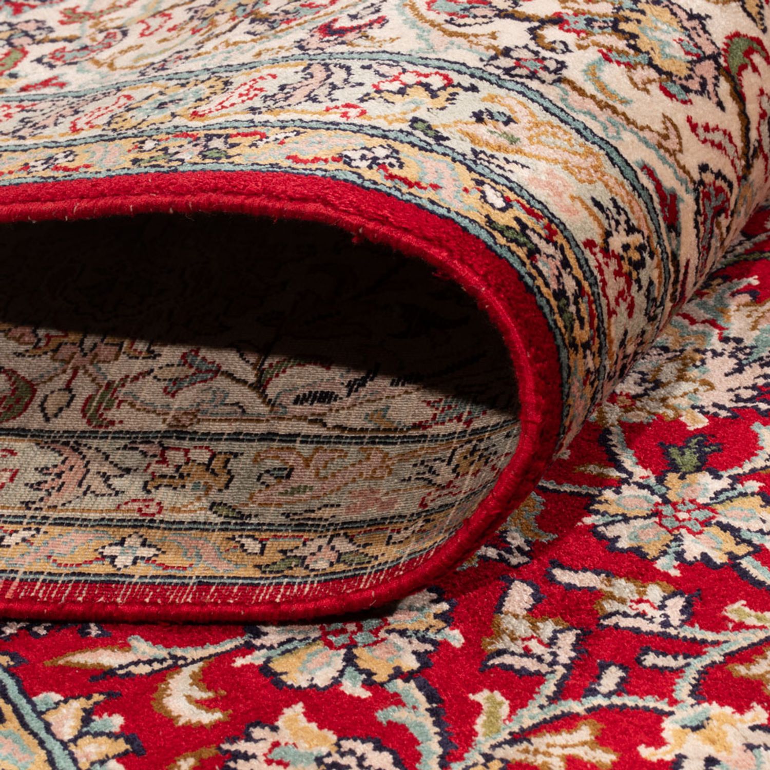 Silk Rug - Kashmir Silk - 302 x 216 cm - red