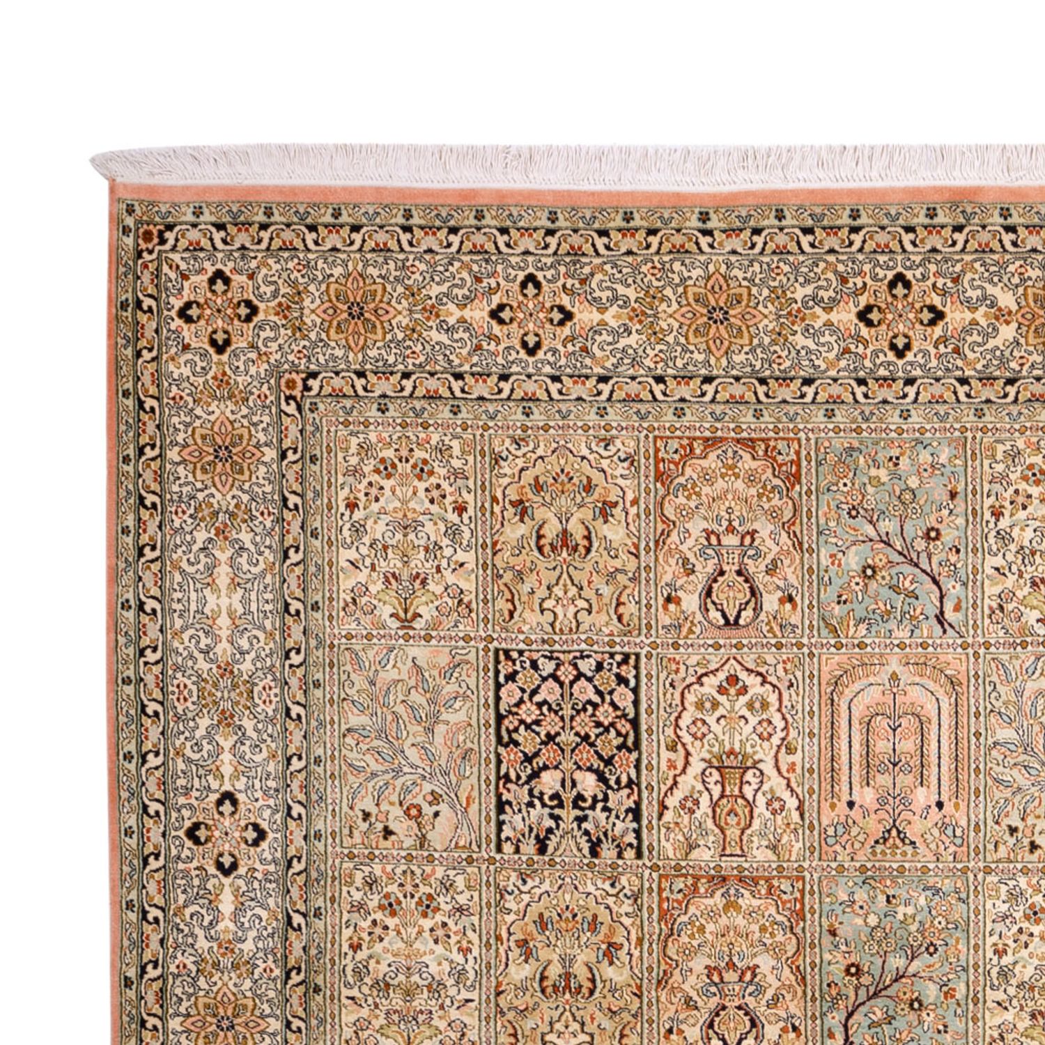 Silk Rug - Kashmir Silk - 316 x 220 cm - dark beige
