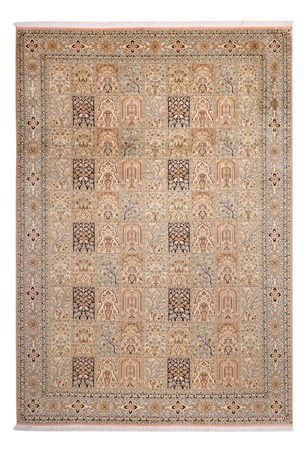 Silk Rug - Kashmir Silk - 316 x 220 cm - dark beige