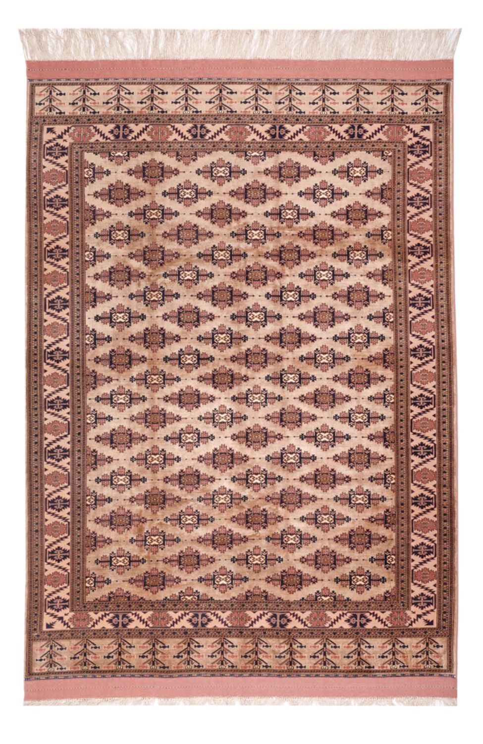 Silk Rug - Afghan Silk - 273 x 199 cm - light brown