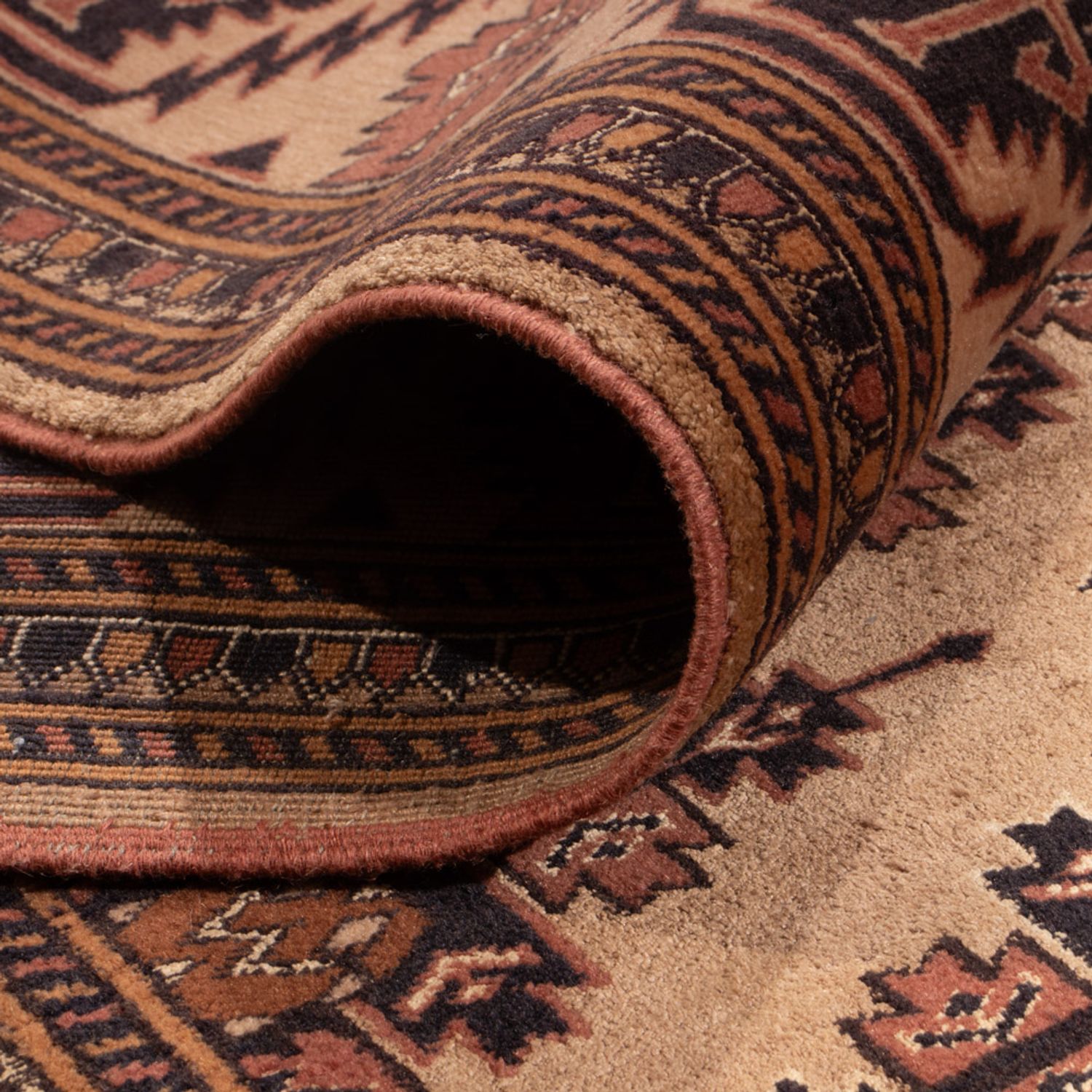 Silk Rug - Afghan Silk - 273 x 199 cm - light brown