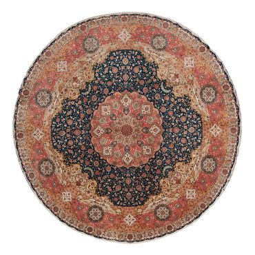Perser Rug - Tabriz - Premium round  - 500 x 500 cm - blue