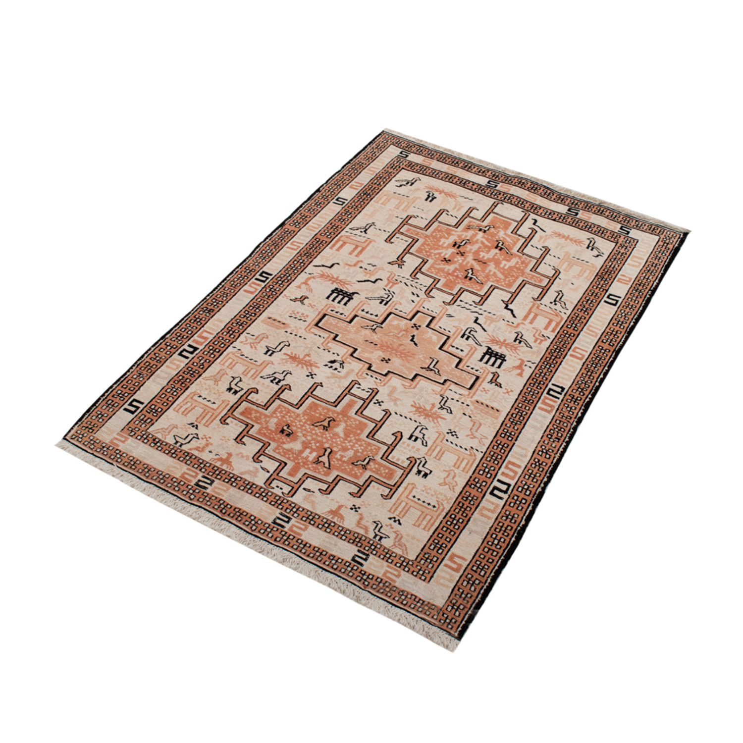 Kelim Rug - Oriental - 100 x 71 cm - beige
