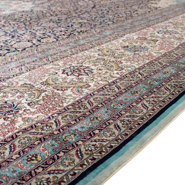 Silk Rug - Chinese Silk - Royal - 552 x 370 cm - dark blue