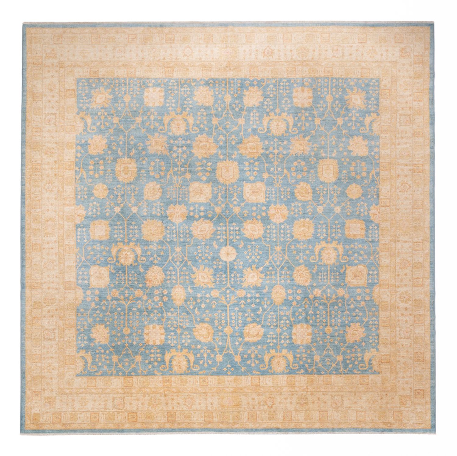 Ziegler Rug square  - 389 x 399 cm - light blue