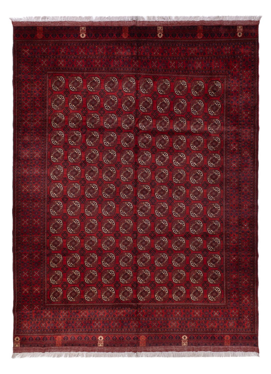 Afghan Rug - Bukhara - 334 x 252 cm - dark red