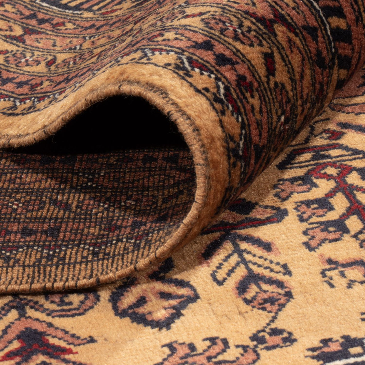 Afghan Rug - Bukhara - 344 x 246 cm - dark beige
