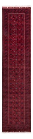 Runner Afghan Rug - 384 x 84 cm - red