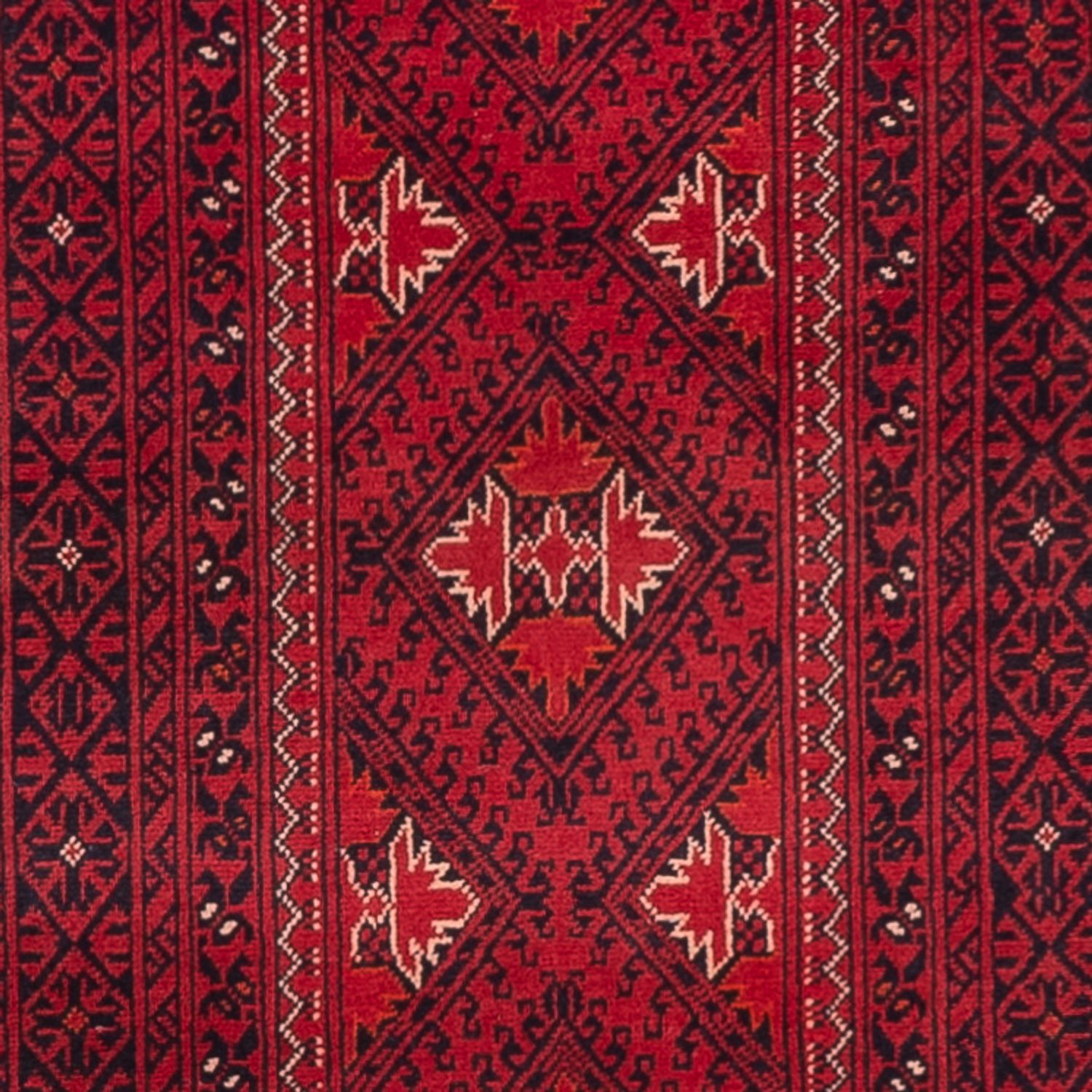 Runner Afghan Rug - 388 x 77 cm - red