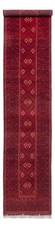 Runner Afghan Rug - 388 x 77 cm - red