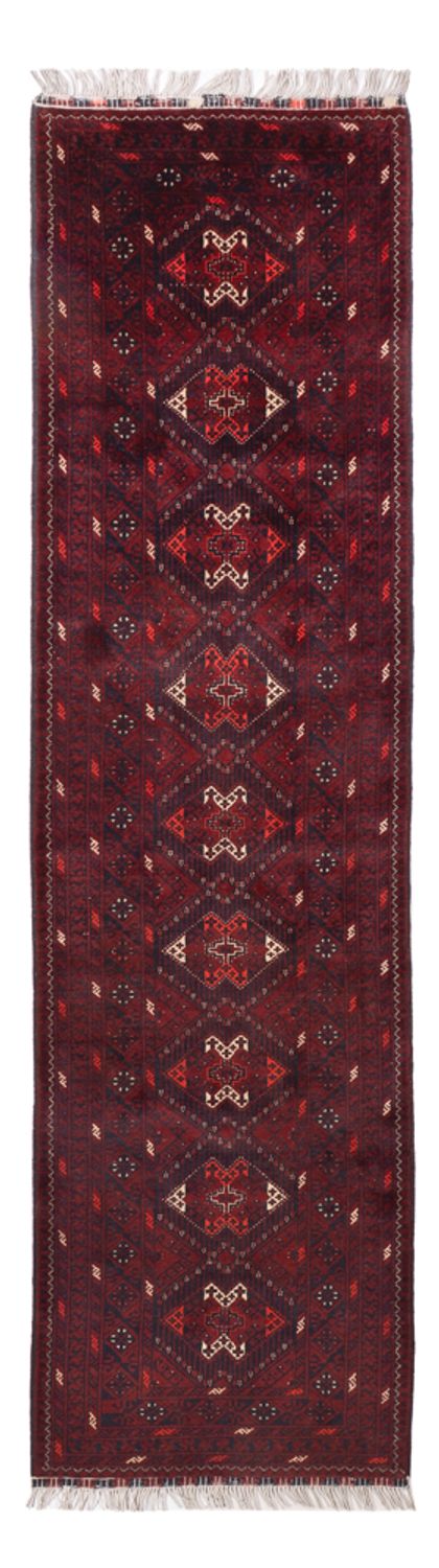 Runner Afghan Rug - 300 x 79 cm - red