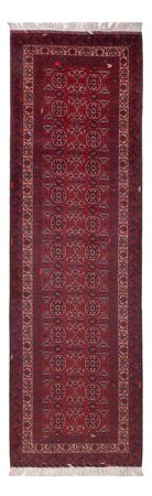 Runner Afghan Rug - Bukhara - 285 x 82 cm - red