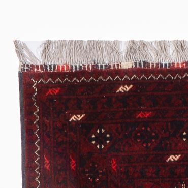 Runner Afghan Rug - 295 x 79 cm - red