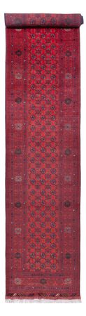 Runner Afghan Rug - Bukhara - 479 x 89 cm - red