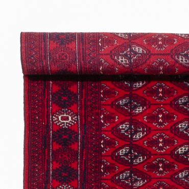 Runner Afghan Rug - Bukhara - 397 x 86 cm - red