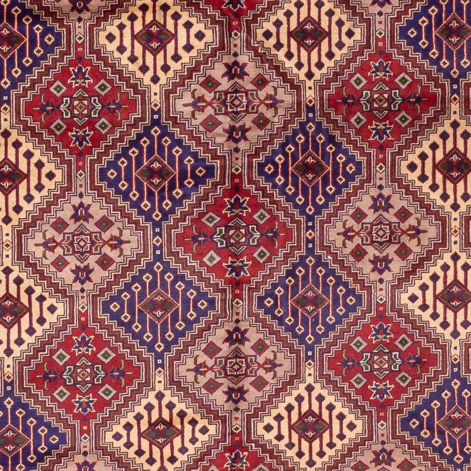 Runner Afghan Rug - 403 x 296 cm - dark beige