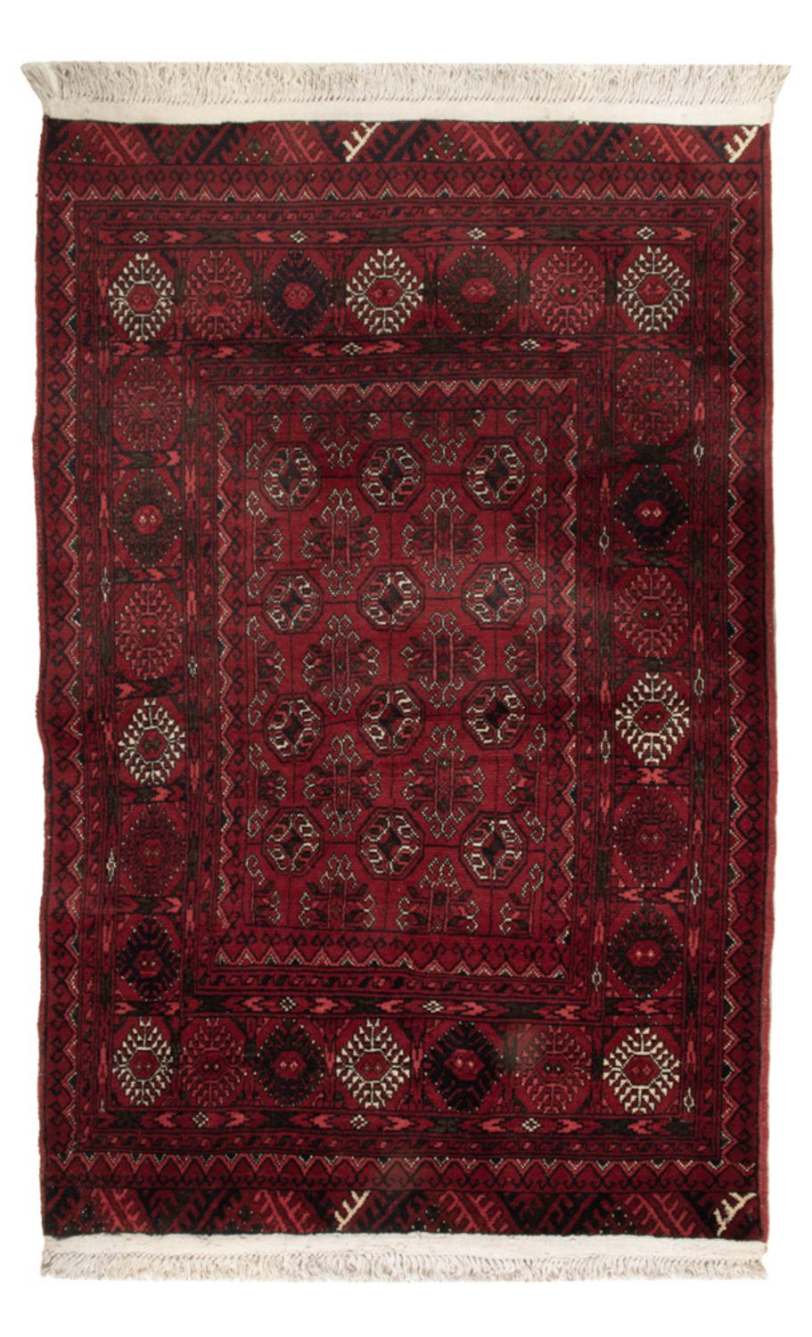 Afghan Rug - 119 x 77 cm - dark red