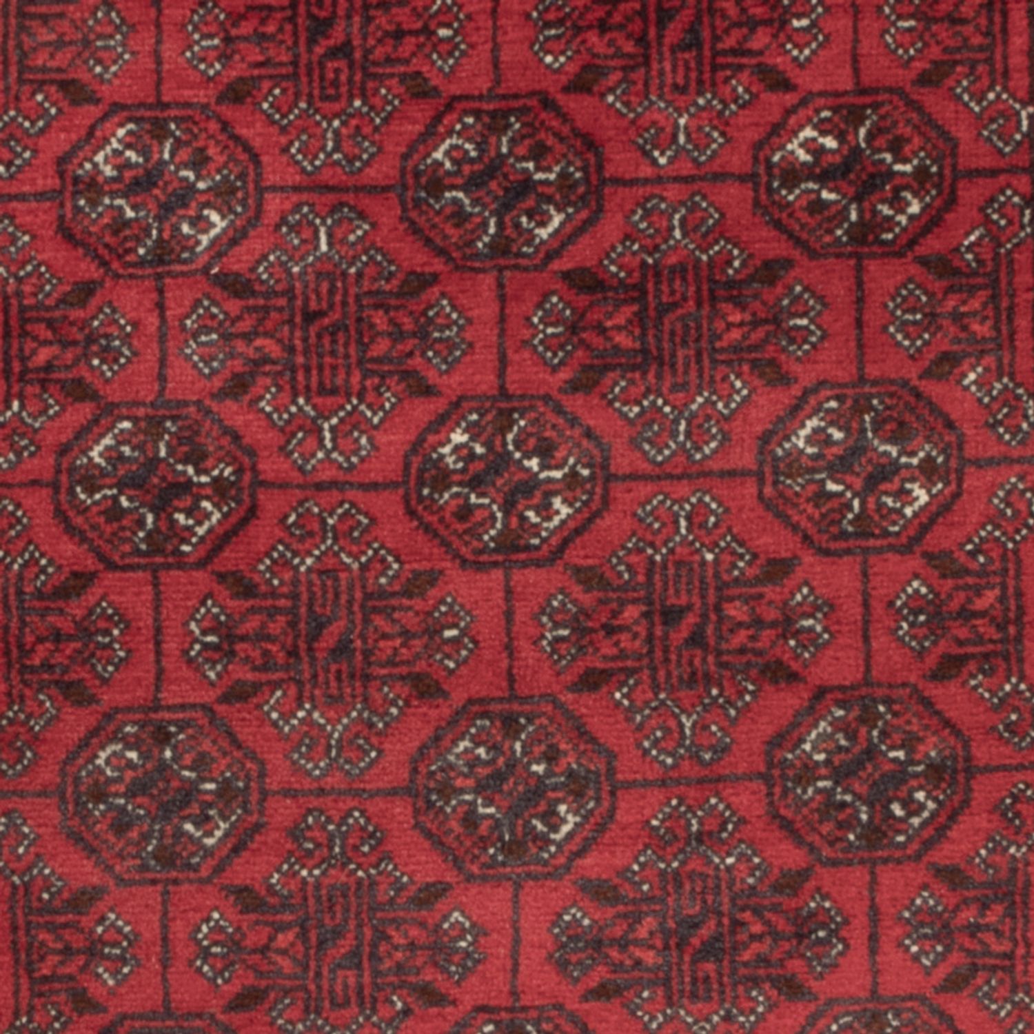 Afghan Rug - Bukhara - 122 x 70 cm - dark red