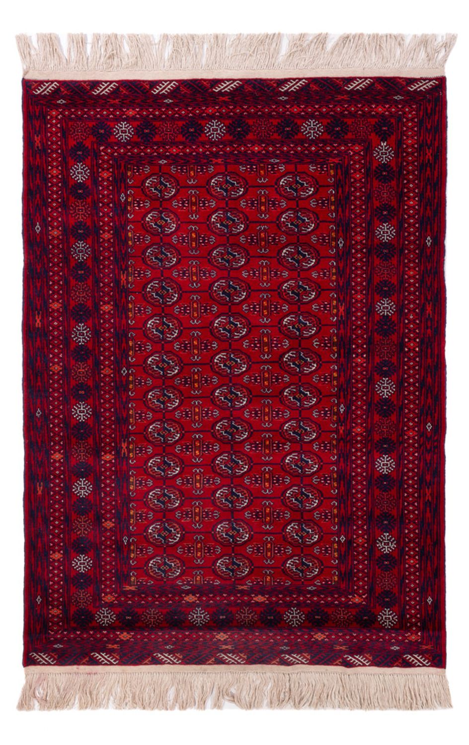 Afghan Rug - Bukhara - 189 x 133 cm - dark red