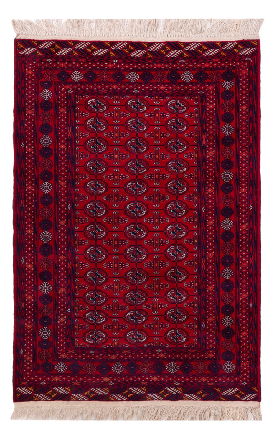 Afghan Rug - Bukhara - 196 x 133 cm - dark red