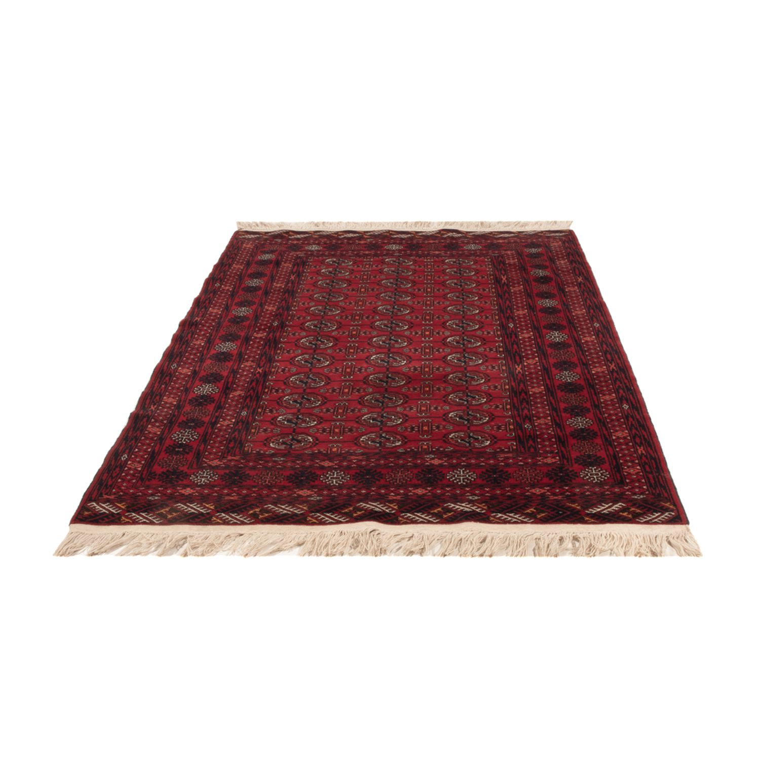 Afghan Rug - Bukhara - 196 x 133 cm - dark red