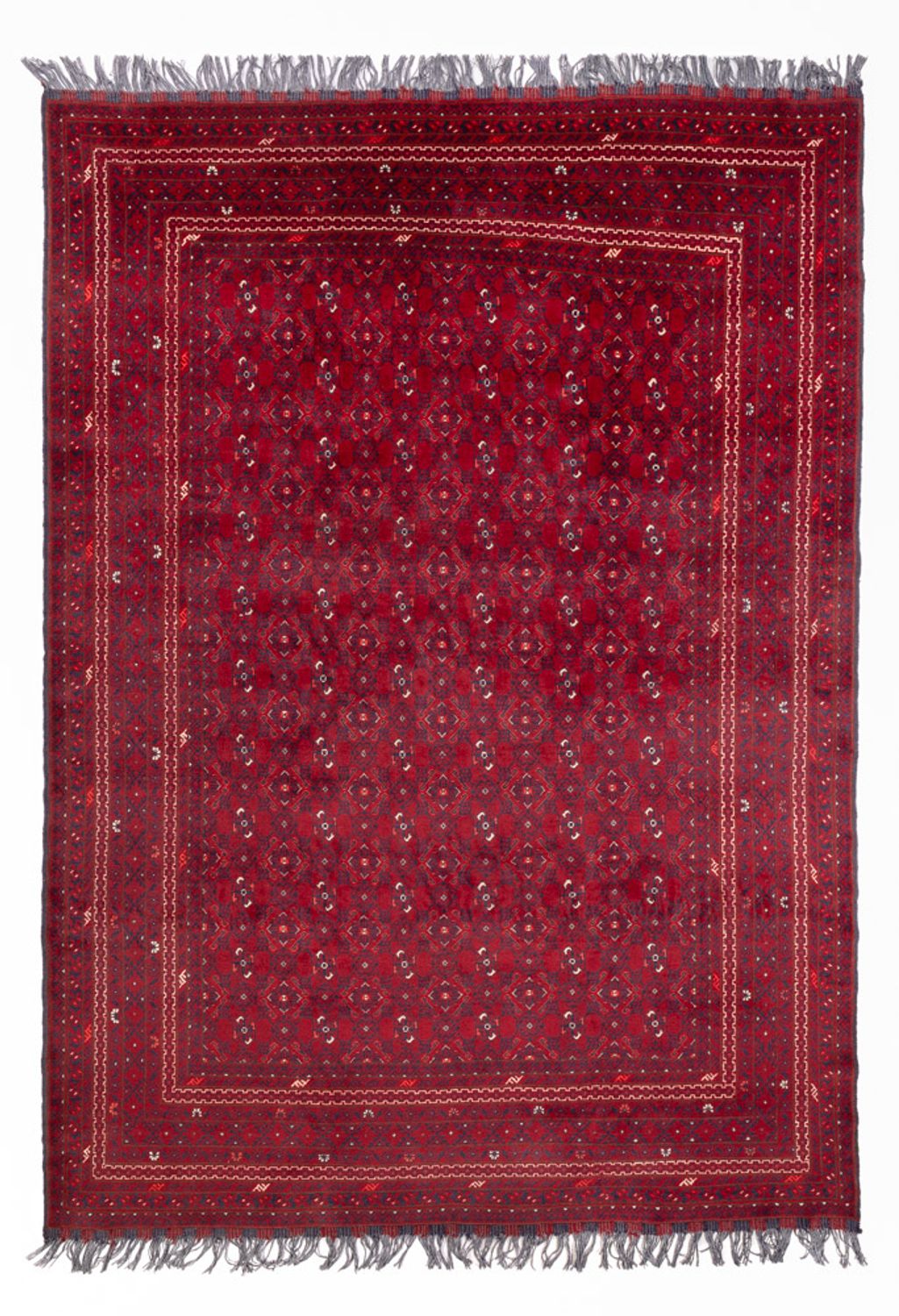Afghan Rug - Bukhara - 281 x 193 cm - red