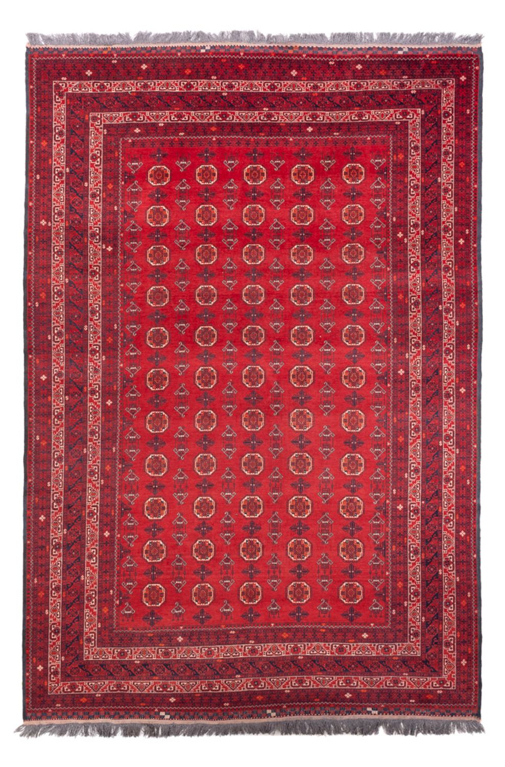 Afghan Rug - Bukhara - 278 x 191 cm - red