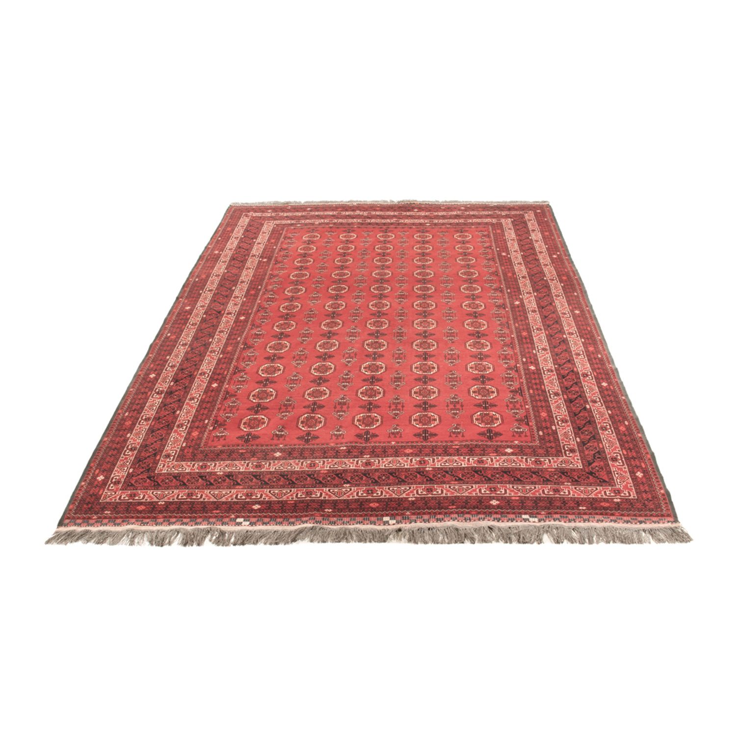 Afghan Rug - Bukhara - 278 x 191 cm - red