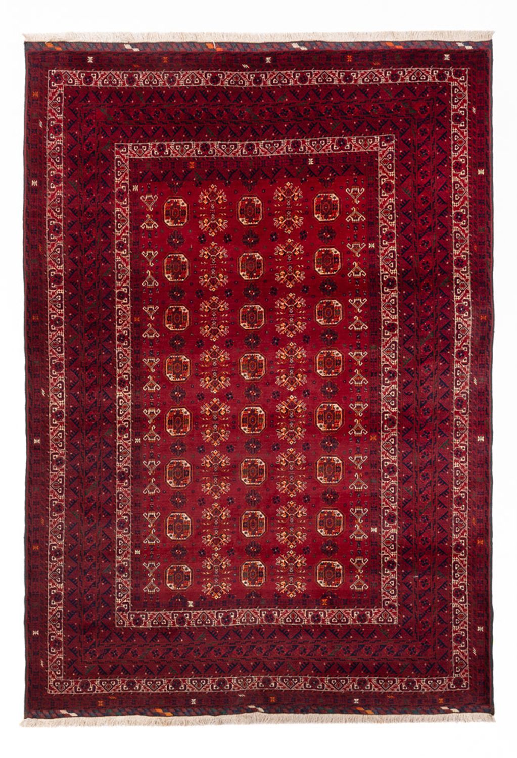 Afghan Rug - Bukhara - 284 x 194 cm - red
